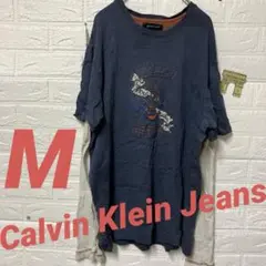 Calvin Klein Jeans ネイビー Tシャツ 【M】