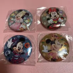 ミニーマウス 缶バッジ コレクション 4個セット