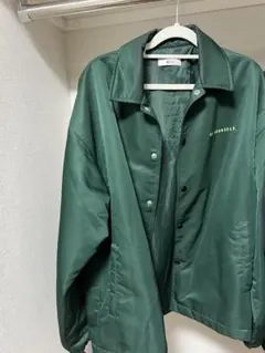 WEGO MEN'S ロゴBIGコーチジャケット ウィゴー ジャケットグリーン