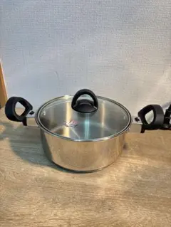 理研 圧力鍋 片手鍋 こなべちゃん 3L RM1 シルバー圧力鍋 直径約20cm