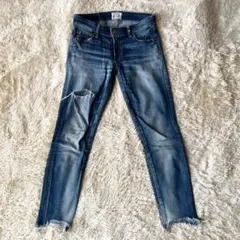 Ungrid アングリッド デニム パンツ ジーンズ ダメージ加工 ストレッチ