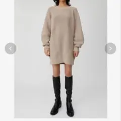 MOUSSY ◆ニットワンピース ◆ベージュ