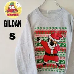 USA古着 GILDAN スウェット S プリント　サンタのサムネイル