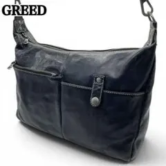 GREED グリード ショルダーバッグ ダークネイビー 濃紺 レザー 本革のサムネイル