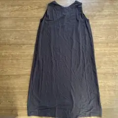 ブラウン　ノースリーブ ロングワンピース カットソー　Mサイズ