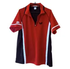 Butterfly バタフライ 卓球ユニフォーム シャツ 赤×黒 L XUTTA