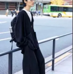 エンフォルド 2023年モデル✨️ JACKET ノーカラールーズジャケット 紺 2025年最新】ENFOLD レディース ノーカラージャケットの人気