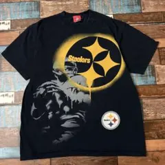 ビンテージ　古着　NFL フットボール　スティーラーズ　メンズ　半袖tシャツ　黒のサムネイル