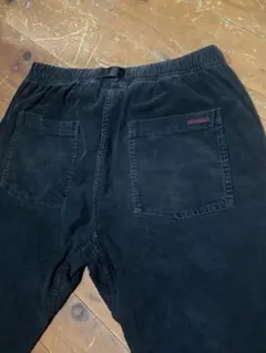 グラミチ コーデュロイパンツ 黒 Lサイズ ウェビングベルト 古着 レギュラー