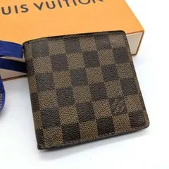 美品　ルイヴィトン　ポルトフォイユ マルコ　ダミエ　二つ折財布　財布