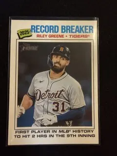Topps Heritage Riley Greene 直筆サインカード - メルカリ