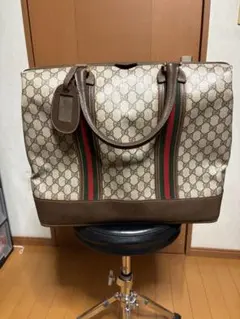 GUCCI ミニ ボストンバッグ GG柄 ブラウン レザー PVC - メルカリ