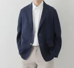 EDIFICE D.AMERICANA リネンジャケット　金ボタン　ブレザー　紺