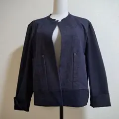 美品★COMMECA 綿・ナイロン2WAY ショートジャケット/デニムジャケットのサムネイル