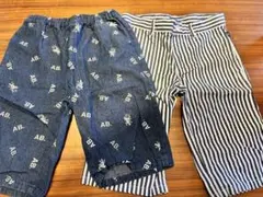 美品⭐︎アニエスベーデニム柄とストライプのハーフパンツ 6 ans