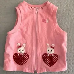 MIKI HOUSE ベビーベスト 90cm ピンク