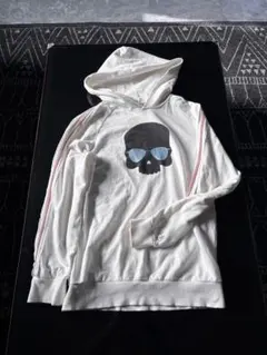 【HYDROGEN】ハイドロゲン スカルプリントスタッズ ダメージ　パーカー