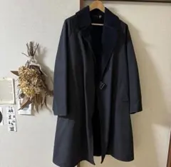 comoli 16AW ウールナッピング　タイロッケンコート　ネイビー