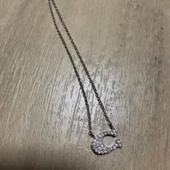 COACH シグネチャー カットストーン シルバーネックレス