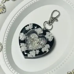 ハートシェイカー　レジン　キーホルダー　ブラック　ジャンハオ　ゼベワン