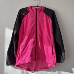 ミズノ フード付き ストレッチフリーススウェットパーカー S ピンク