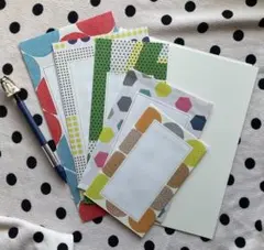 封筒&便箋 幾何学柄レターセット