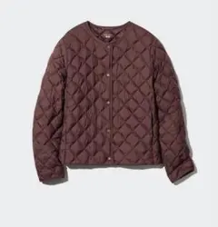 美品！パフテックキルティングジャケットウォームパテッド L ワイン