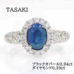 TASAKI タサキ Pt900 ブラックオパール ダイヤモンド リングのサムネイル
