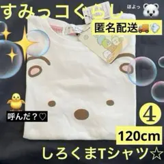 すみっコぐらし　❹.(120cm)しろくまTシャツ☆ 半袖　トップス　キッズ子供のサムネイル
