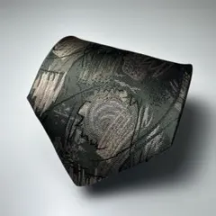 【本日より大幅値下げ中！】 花柄ダークグリーンネクタイ