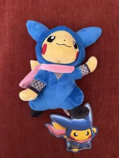 極美品！ポケモンセンタートウキョーDX限定　忍者姿のピカチュウ　紙タグ付き ポケモンセンタートウキョーDX限定 ぬいぐるみ 忍者姿のピカチュウ