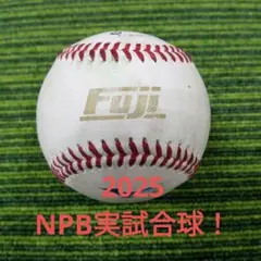 貴重！2025・NPB実試合球！「Fuji」スポンサー企業名入り！