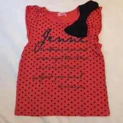 SISTERJenni レッドブラックドット柄 ノースリーブタンクトップ　130