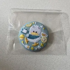 サンリオ　あひるのペックル 刺繍缶バッジ