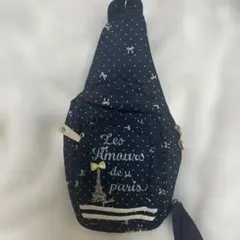 Pom ponette ドット柄 リボン柄 ボディバッグ ショルダーバッグ