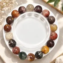 天然石 四季ガーデンクォーツ ブレスレット 11mm 内径16.5cm