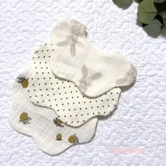 [No.3] ベビースタイ　よだれかけ　もくもくスタイ　3枚セット