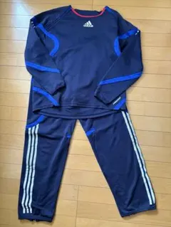 adidas ジュニア160cmトレーニングウェア ネイビー