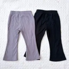 フタフタ　デイリーライン フレアパンツ 2点セット 90〜95cm