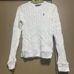 Polo Ralph Lauren ホワイト ケーブルニット M