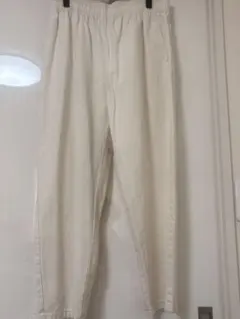 GU ホワイト イージーパンツ　L