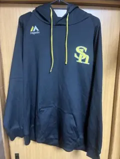 福岡ソフトバンクホークス　公式パーカー　伸縮性　マジェスティック　Lサイズ