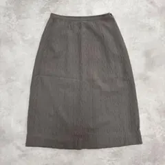 タイトスカート グレー F ポリエステル シワ加工 きれいめ オフィス 上品