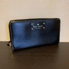kate spade ウェルズリー ネダ ラウンドファスナー 長財布 黒