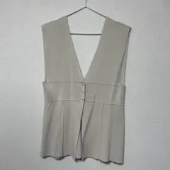 ニットベスト ジレ　アイボリー