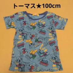 きかんしゃトーマス 半袖Tシャツ 総柄 100cm