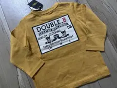 新品未使用タグ付きDOUBLE.B 長袖Tシャツ 90cm マスタード