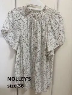 NOLLEY'S ドット柄 半袖ブラウス 36サイズのサムネイル