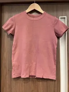 ユニクロ　クールネックT 濃ピンク
