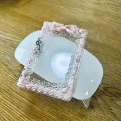 ハンドメイド ホイップデコ 硬貨ケース チェキケース ピンク